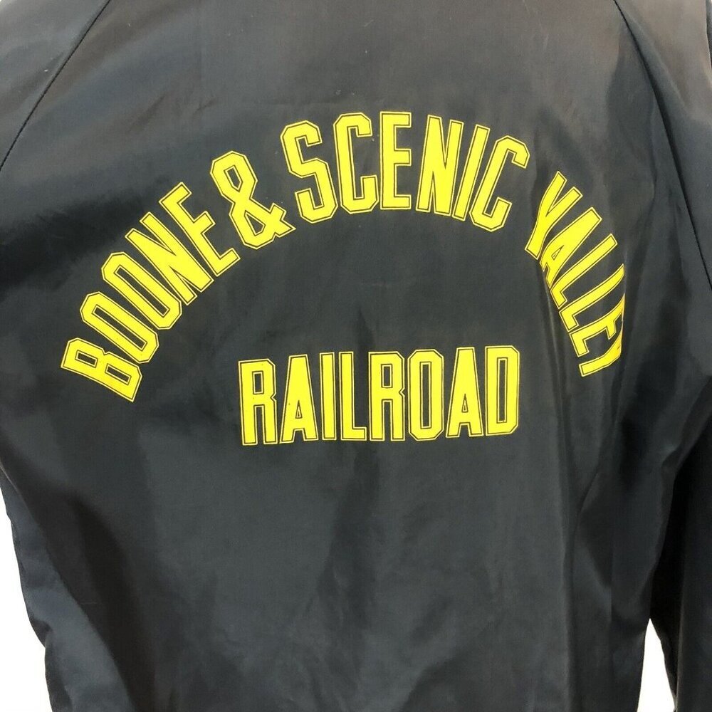 Boone and Scenic Valley Railroad Black Jacket Size Medium Boone Iowa Vintage